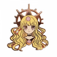 New Design Fashion Decorative Pin Metal Pin Badge Anime Custom Beauty Girls Enamel Pin